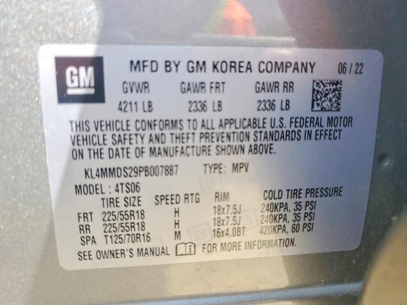 2023 Buick Encore Gx მანქანა იყიდება აუქციონზე, vin: KL4MMDS29PB007887, აუქციონის ნომერი: 49066326