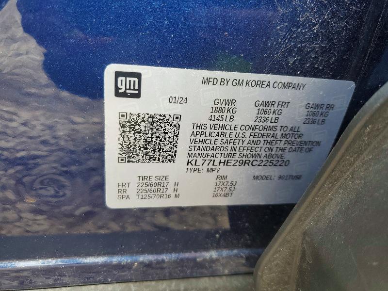 Продаж на аукціоні авто 2024 Chevrolet Trax, vin: KL77LHE29RC225220, номер лоту: 50860846