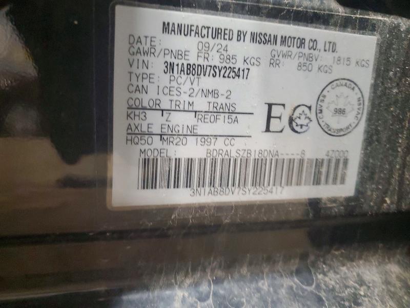 Продаж на аукціоні авто 2025 Nissan Sentra, vin: 3N1AB8DV7SY225417, номер лоту: 51510596