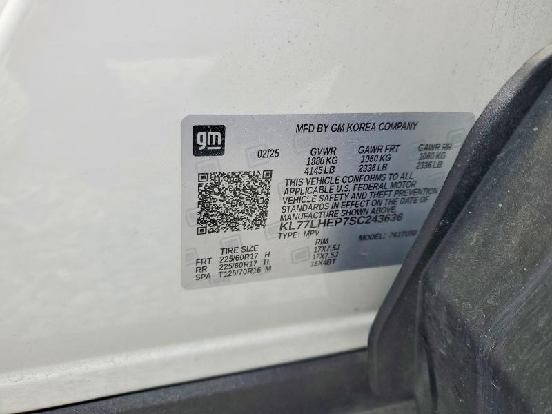 Продаж на аукціоні авто 2025 Chevrolet Trax, vin: KL77LHEP7SC243636, номер лоту: 49454616