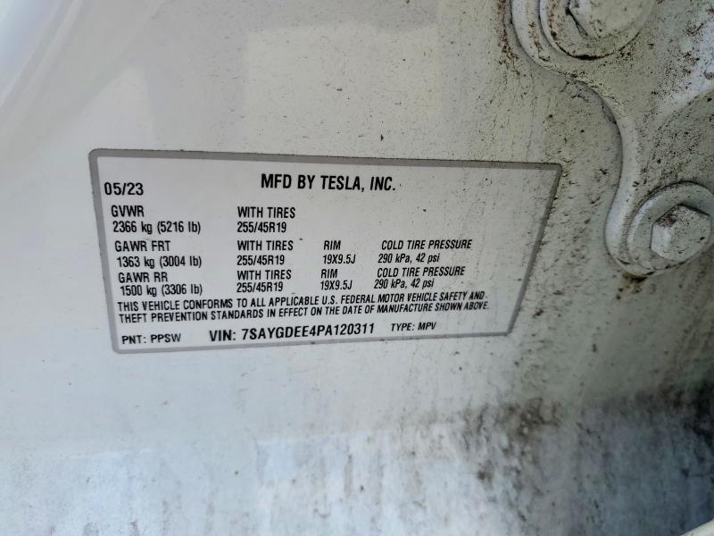 Продаж на аукціоні авто 2023 Tesla Model Y, vin: 7SAYGDEE4PA120311, номер лоту: 48141346