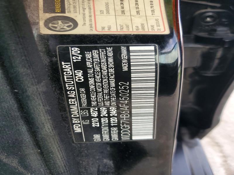 Продаж на аукціоні авто 2010 Mercedes-benz C, vin: WDDGF7HB6AF450252, номер лоту: 51422896