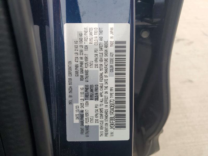 2024 Mazda Cx-5 მანქანა იყიდება აუქციონზე, vin: JM3KFBBL1R0406870, აუქციონის ნომერი: 51356716
