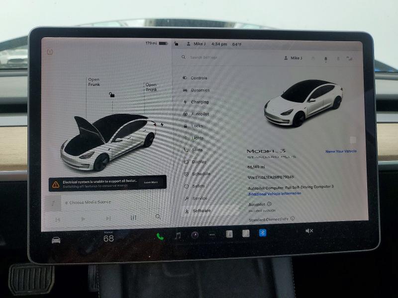 2021 Tesla Model 3 მანქანა იყიდება აუქციონზე, vin: 5YJ3E1EA2MF079345, აუქციონის ნომერი: 47457156