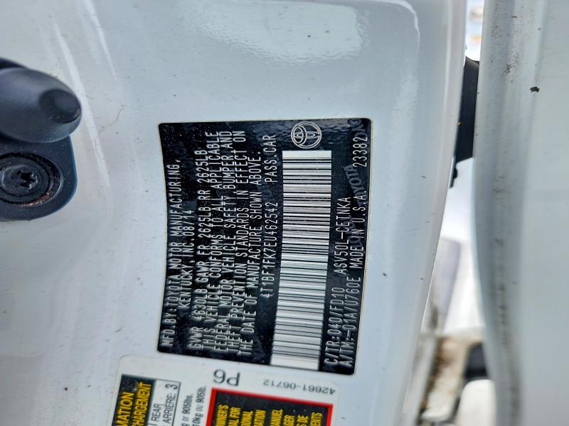 48957066 :رقم المزاد ، 4T1BF1FK7EU462542 vin ، 2014 Toyota Camry مزاد بيع