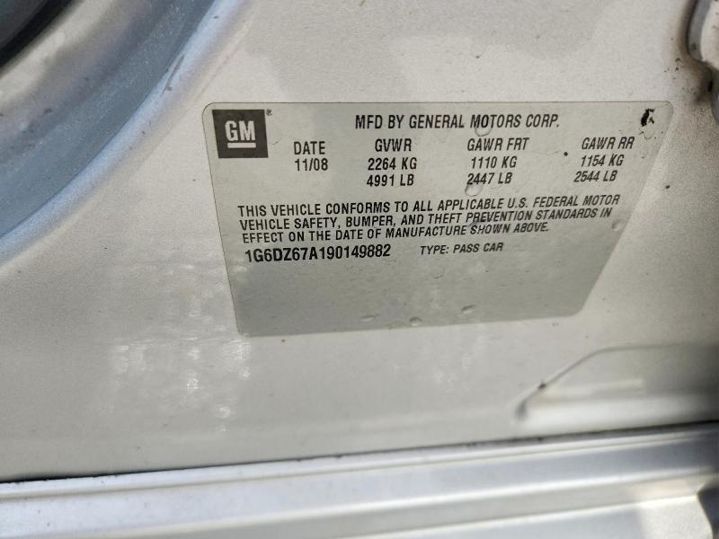 Aukcja sprzedaży 2009 Cadillac Sts, vin: 1G6DZ67A190149882, numer aukcji: 49082986