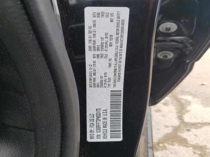 49765466 :رقم المزاد ، 1C6SRFFT3PN533175 vin ، 2023 Ram 1500 مزاد بيع