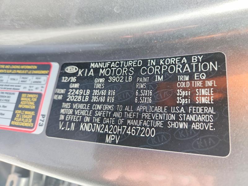 Продаж на аукціоні авто 2017 Kia Soul, vin: KNDJN2A20H7467200, номер лоту: 48665606