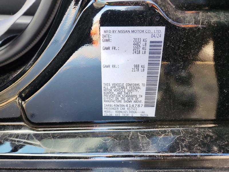 Продаж на аукціоні авто 2024 Nissan Altima, vin: 1N4BL4DW3RN414787, номер лоту: 48897786