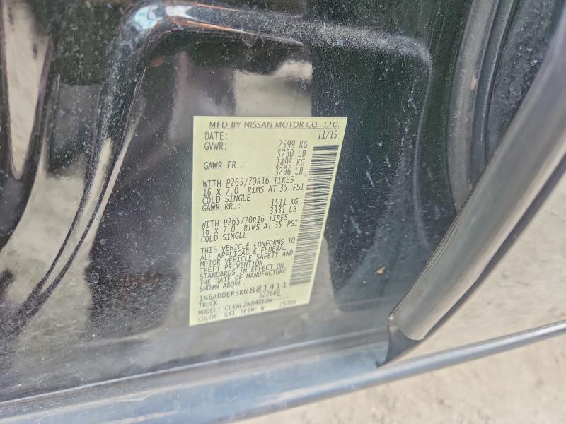 Aukcja sprzedaży 2019 Nissan Frontier, vin: 1N6AD0ER3KN881411, numer aukcji: 51576866