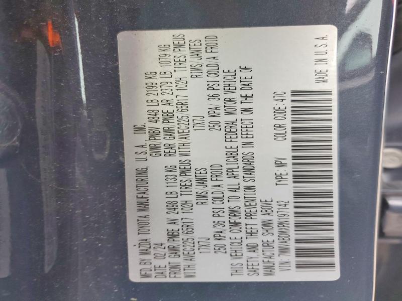 48169106 :رقم المزاد ، 7MMVABDMXRN197142 vin ، 2024 Mazda Cx-50 مزاد بيع
