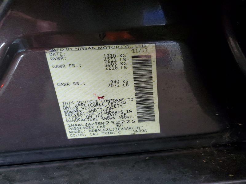 Aukcja sprzedaży 2014 Nissan Altima, vin: 1N4AL3AP9EN252225, numer aukcji: 48986936