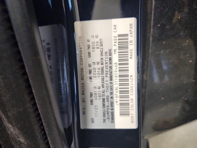 50967656 :رقم المزاد ، JM1BPABL3T1859468 vin ، 2026 Mazda Mazda3 مزاد بيع