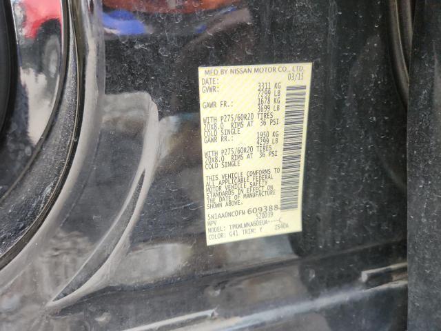 Aukcja sprzedaży 2015 Nissan Armada, vin: 5N1AA0NC0FN609388, numer aukcji: 50830826