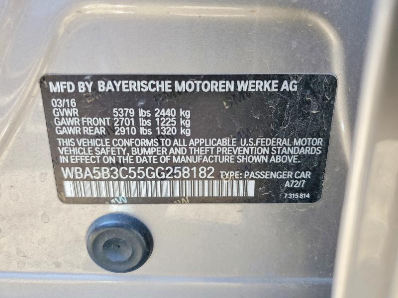 51148096 :رقم المزاد ، WBA5B3C55GG258182 vin ، 2016 Bmw 535 مزاد بيع