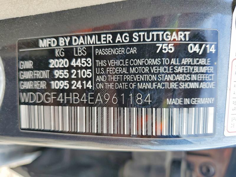 2014 Mercedes-benz C მანქანა იყიდება აუქციონზე, vin: WDDGF4HB4EA961184, აუქციონის ნომერი: 49608286