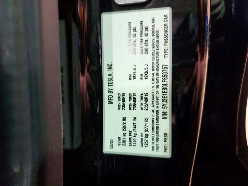 Aukcja sprzedaży 2020 Tesla Model 3, vin: 5YJ3E1EB0LF650757, numer aukcji: 48824426