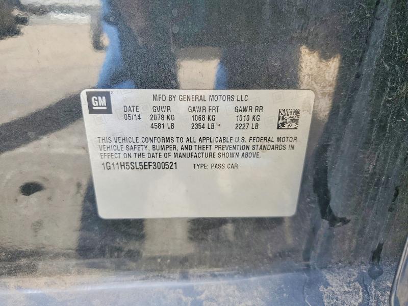 2014 Chevrolet Malibu მანქანა იყიდება აუქციონზე, vin: 1G11H5SL5EF300521, აუქციონის ნომერი: 50361926