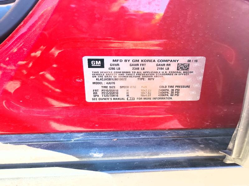Aukcja sprzedaży 2020 Buick Encore, vin: KL4CJASB1LB019822, numer aukcji: 49246126