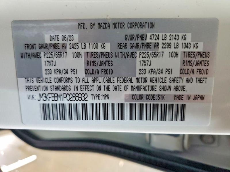 Aukcja sprzedaży 2023 Mazda Cx-5, vin: JM3KFBBM1P0286932, numer aukcji: 51768336