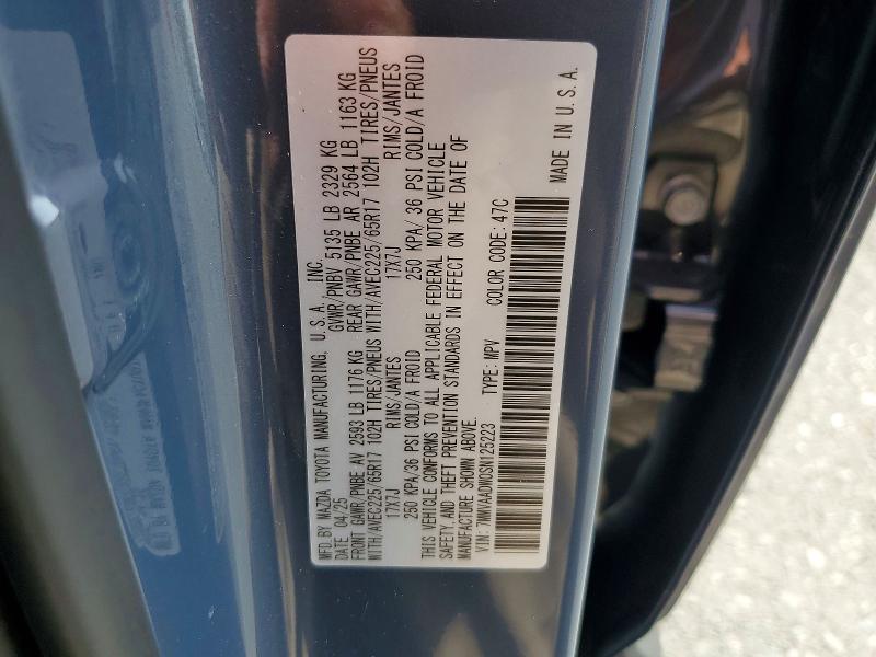 Aukcja sprzedaży 2025 Mazda Cx-50, vin: 7MMVAADW0SN125223, numer aukcji: 49622176