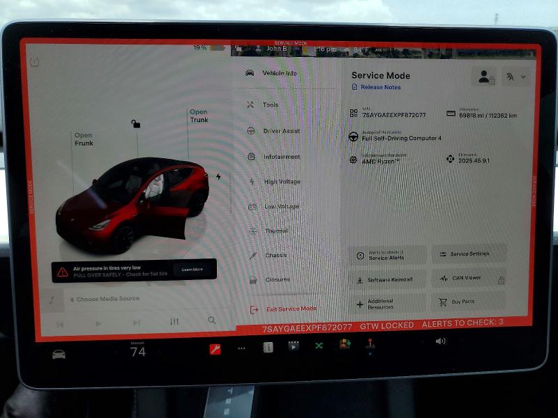 Продажа на аукционе авто 2023 Tesla Model Y, vin: 7SAYGAEEXPF872077, номер лота: 48181636
