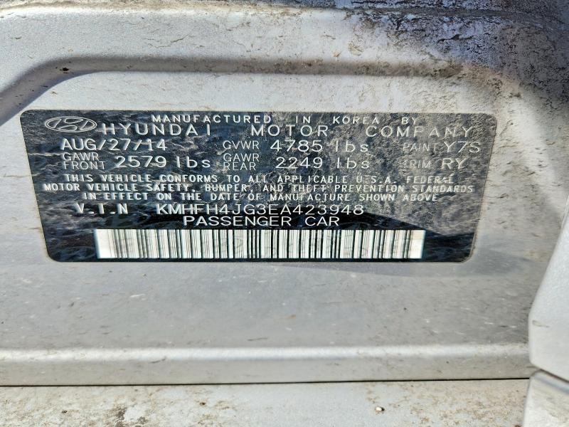 51364686 :رقم المزاد ، KMHFH4JG3EA423948 vin ، 2014 Hyundai Azera مزاد بيع