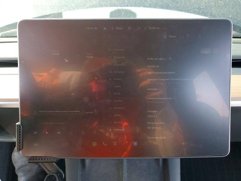 2022 Tesla Model 3 მანქანა იყიდება აუქციონზე, vin: 5YJ3E1EA1NF295981, აუქციონის ნომერი: 48125496
