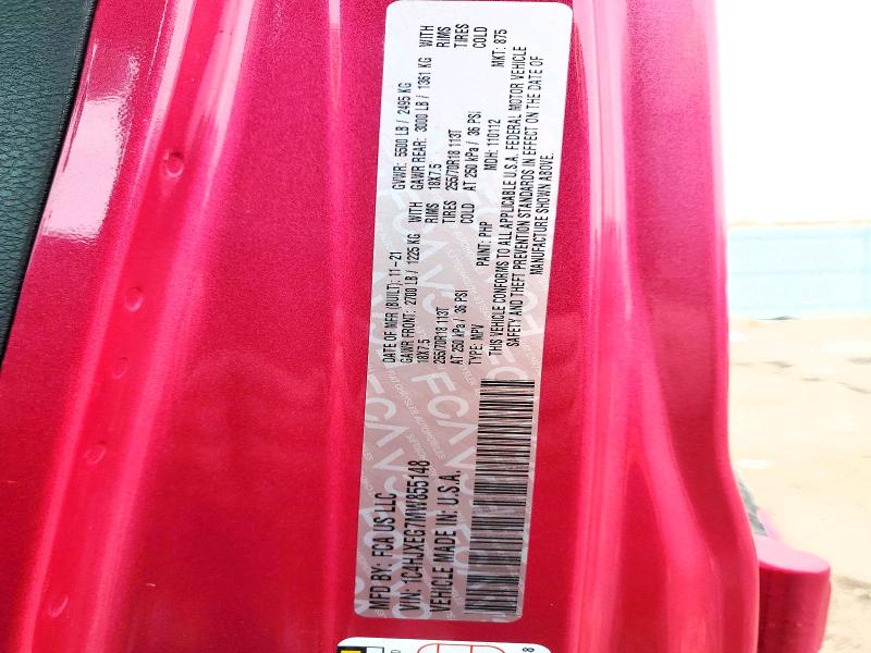 Aukcja sprzedaży 2021 Jeep Wrangler Unlimited, vin: 1C4HJXEG7MW855148, numer aukcji: 48508186