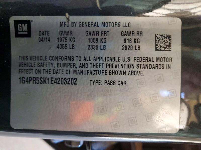 Auction sale of the 2014 Buick Verano, vin: 1G4PR5SK1E4203202, lot number: 48753256
