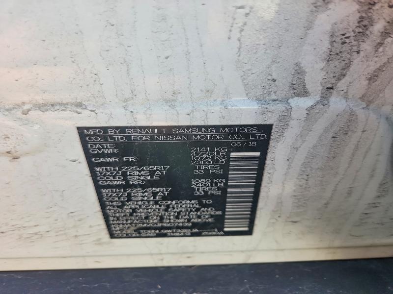 49153836 :رقم المزاد ، KNMAT2MV0JP607439 vin ، 2018 Nissan Rogue مزاد بيع
