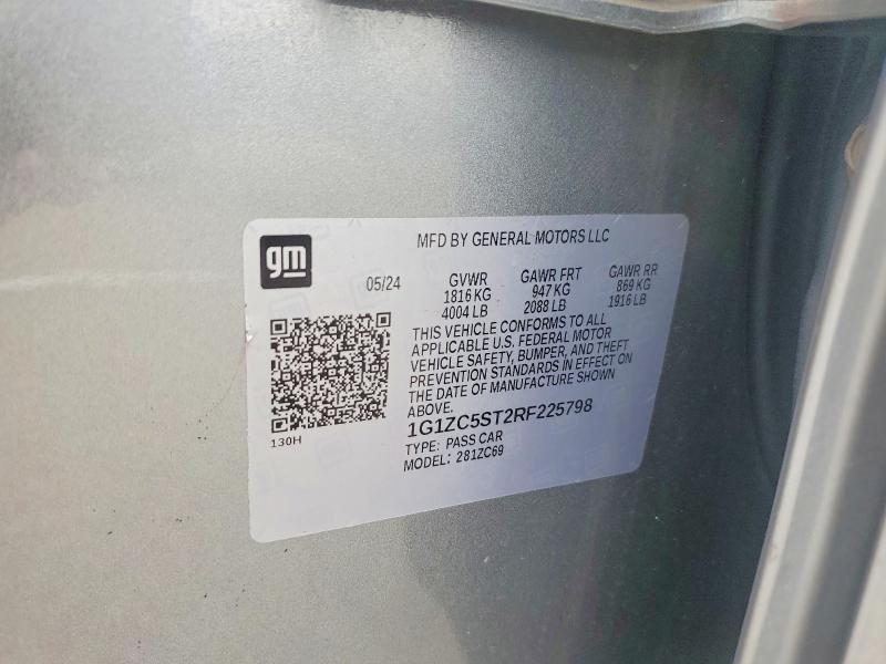 Продажа на аукционе авто 2024 Chevrolet Malibu, vin: 1G1ZC5ST2RF225798, номер лота: 51288046