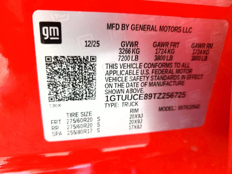 Продажа на аукционе авто 2026 Gmc Sierra, vin: 1GTUUCE89TZ256725, номер лота: 50318506