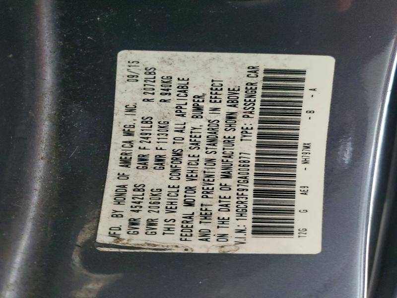 Aukcja sprzedaży 2016 Honda Accord, vin: 1HGCR3F97GA006877, numer aukcji: 48406476