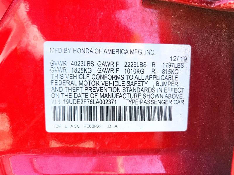 Aukcja sprzedaży 2020 Acura Ilx, vin: 19UDE2F76LA002371, numer aukcji: 50511706