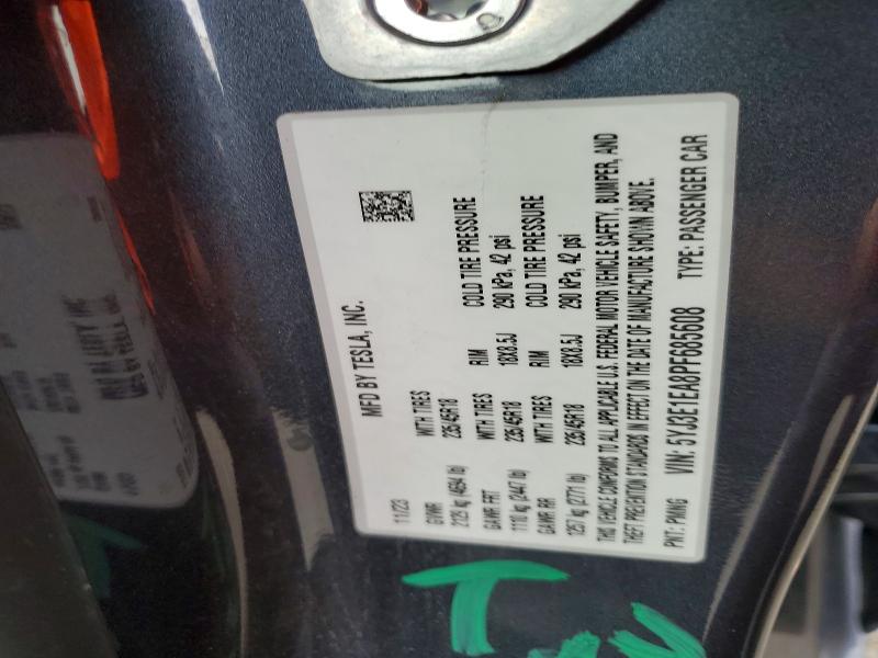 Aukcja sprzedaży 2023 Tesla Model 3, vin: 5YJ3E1EA8PF685608, numer aukcji: 48194516