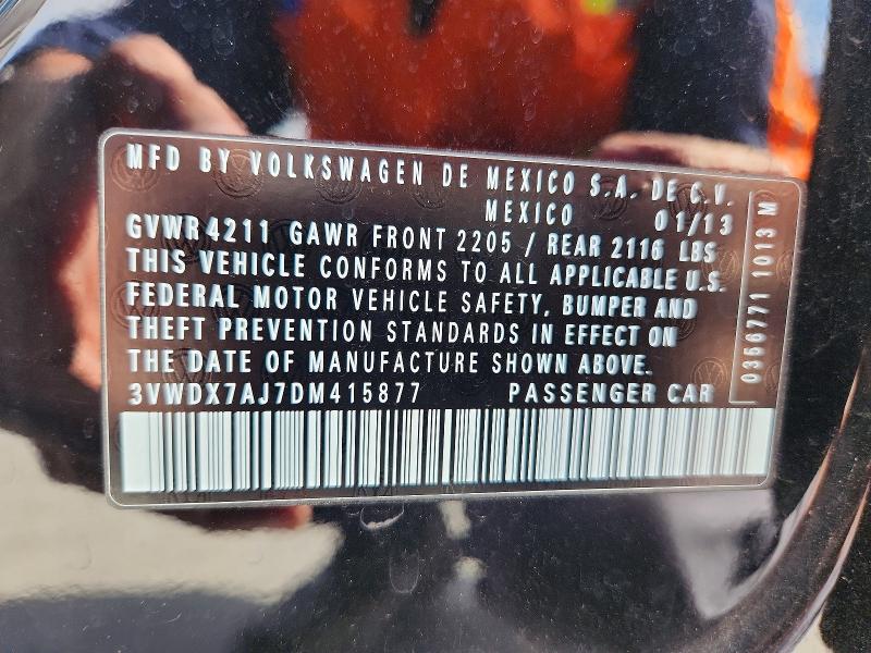 Продаж на аукціоні авто 2013 Volkswagen Jetta, vin: 3VWDX7AJ7DM415877, номер лоту: 49050156