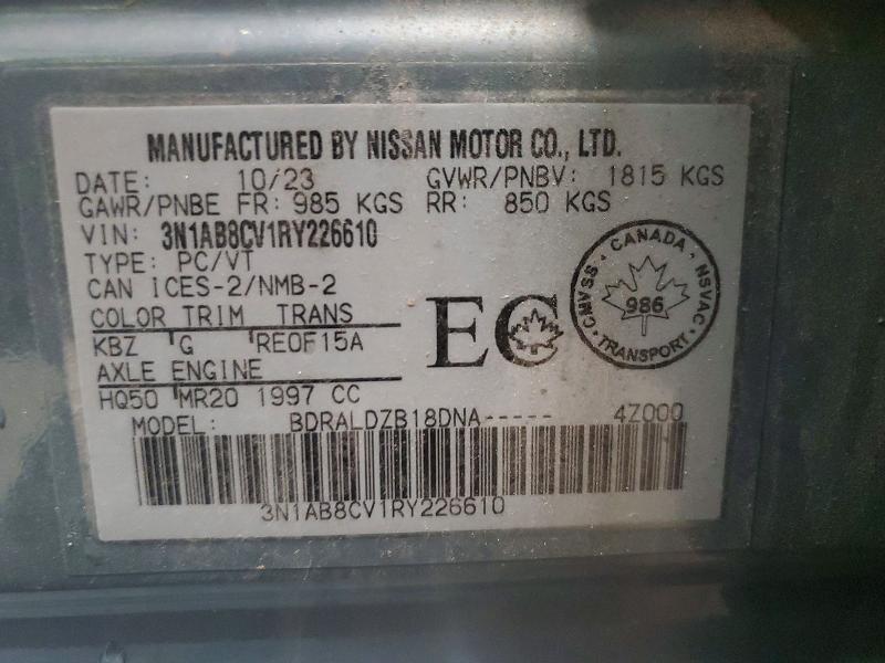Продаж на аукціоні авто 2024 Nissan Sentra, vin: 3N1AB8CV1RY226610, номер лоту: 50233206
