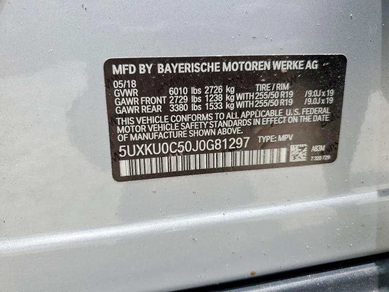 Aukcja sprzedaży 2018 Bmw X6, vin: 5UXKU0C50J0G81297, numer aukcji: 51608626