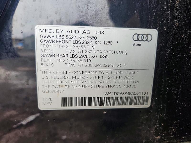 Продаж на аукціоні авто 2014 Audi Q5, vin: WA1DGAFP4EA051164, номер лоту: 49288106