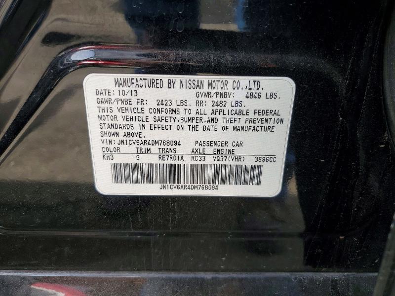 Продаж на аукціоні авто 2013 Infiniti G37 Sedan, vin: JN1CV6AR4DM768094, номер лоту: 49119206
