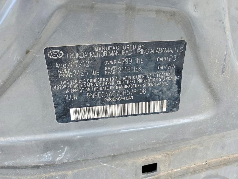 Aukcja sprzedaży 2013 Hyundai Sonata, vin: 5NPEC4AC7DH576108, numer aukcji: 48286666