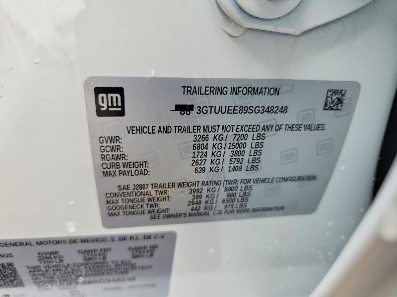 48686806 :رقم المزاد ، 3GTUUEE89SG348248 vin ، 2025 Gmc Sierra مزاد بيع