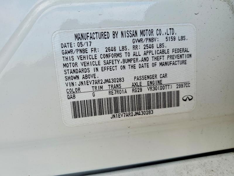 Aukcja sprzedaży 2018 Infiniti Q50, vin: JN1EV7AR2JM430283, numer aukcji: 48844966