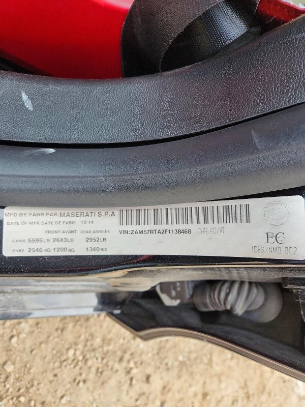 51308966 :رقم المزاد ، ZAM57RTA2F1138468 vin ، 2015 Maserati Ghibli مزاد بيع