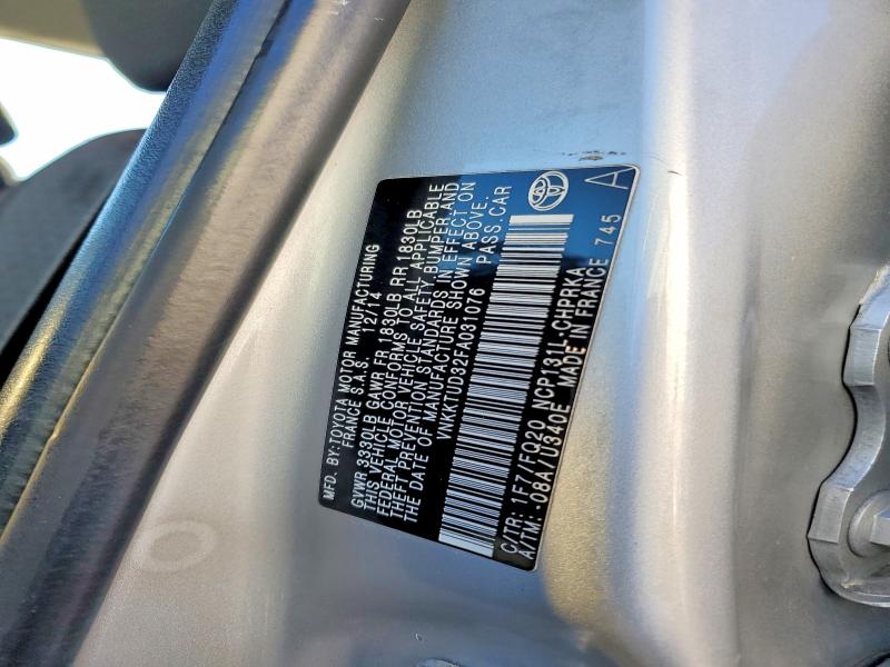 Aukcja sprzedaży 2015 Toyota Yaris, vin: VNKKTUD32FA031076, numer aukcji: 49030006
