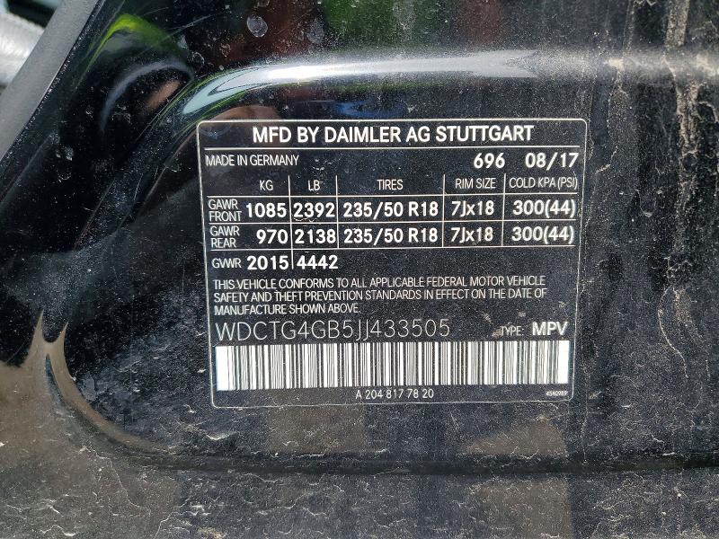Продажа на аукционе авто 2018 Mercedes-benz Gla, vin: WDCTG4GB5JJ433505, номер лота: 51240706