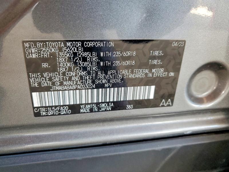 2023 Subaru Solterra მანქანა იყიდება აუქციონზე, vin: JTMABABA8PA023024, აუქციონის ნომერი: 49881346
