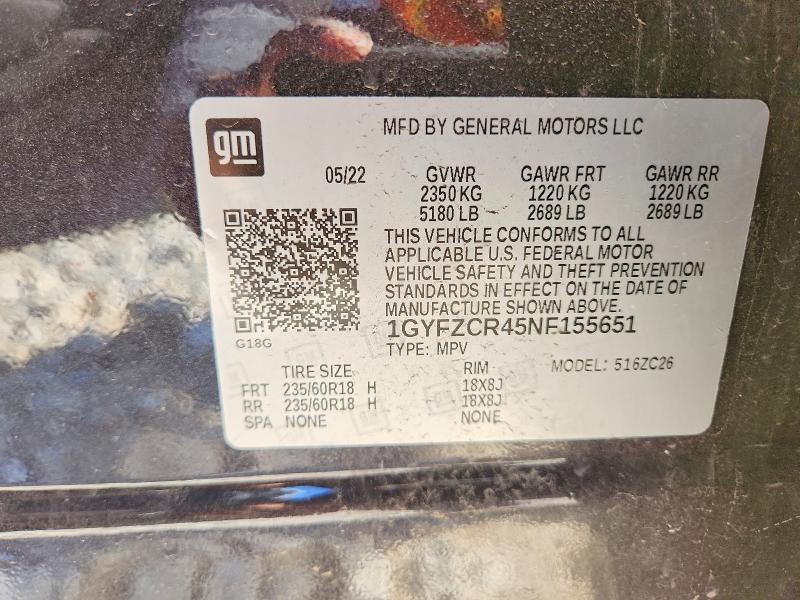 Aukcja sprzedaży 2022 Cadillac Xt4, vin: 1GYFZCR45NF155651, numer aukcji: 48963186