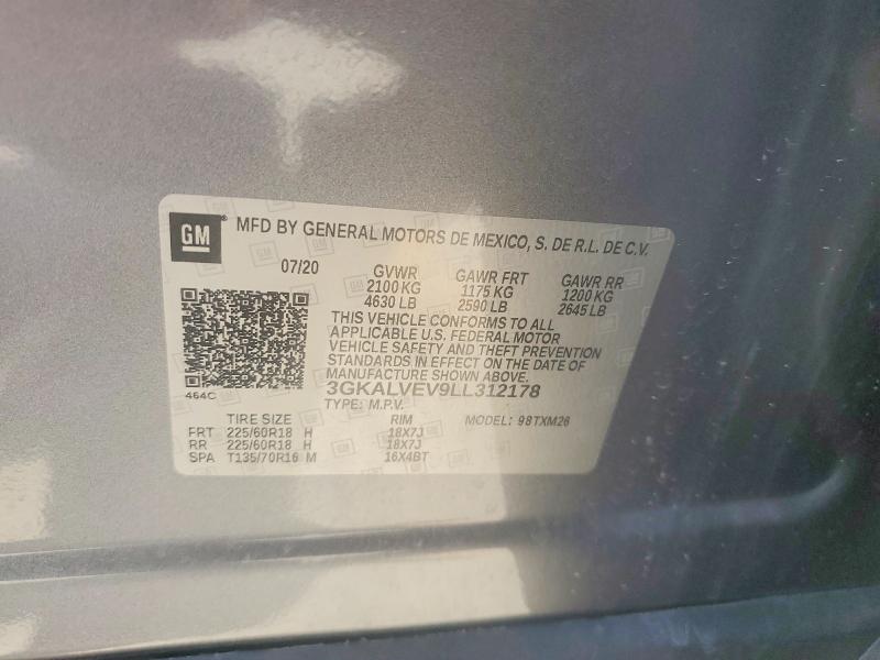 Продажа на аукционе авто 2020 Gmc Terrain, vin: 3GKALVEV9LL312178, номер лота: 49938476